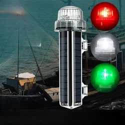 Solar Ocean Signal Light Navigation Signal Light Waterproof Flash LED Night Warning Light Yacht and Fishing Boat Accessories