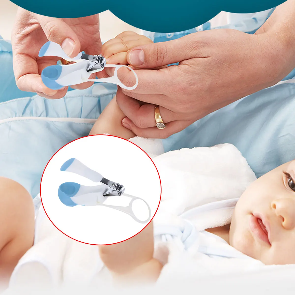 

Детские кусачки для ногтей, безопасная машинка для стрижки младенцев, эргономичная ручка, долговечный пластиковый триммер из нержавеющей стали