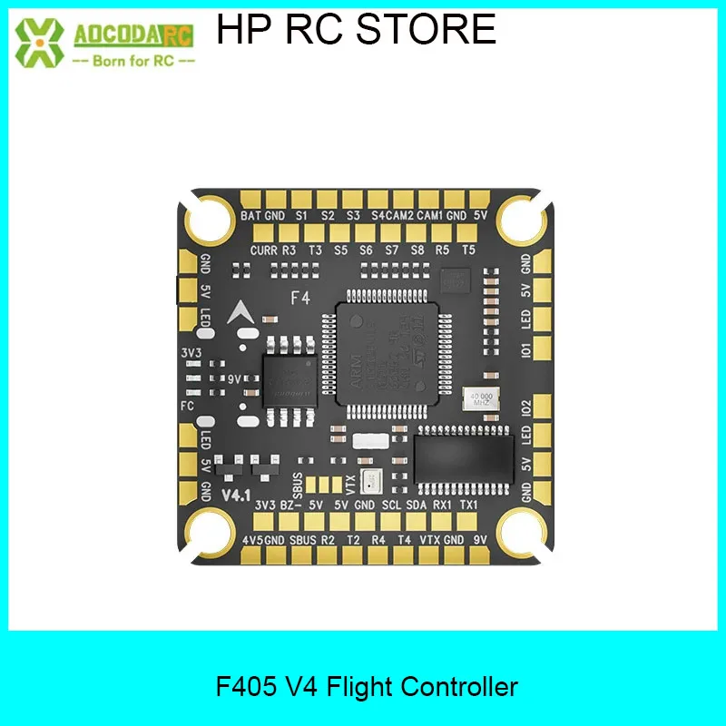 

Контроллер полета Aocoda-RC F405 V4 ICM42688 OSD Black Box Барометр для гоночного дрона