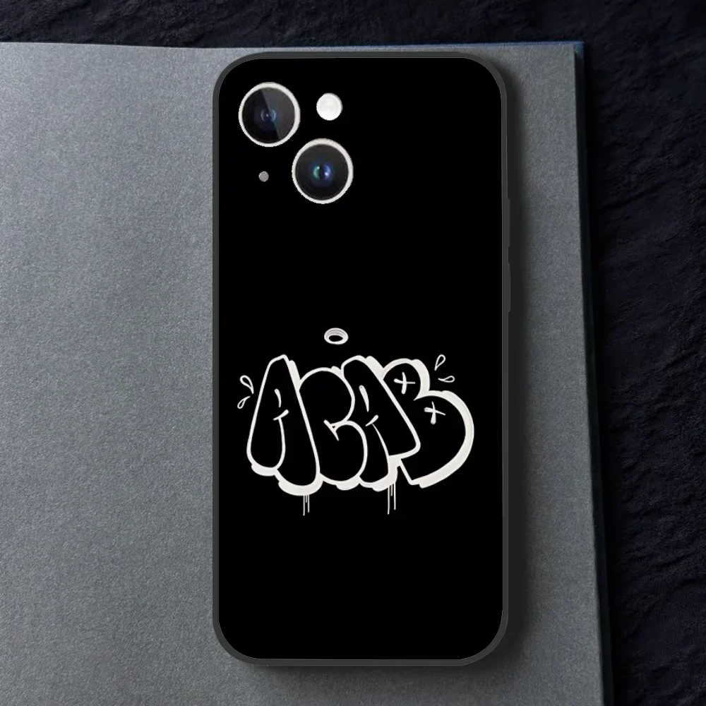 Acab Ultras جراب هاتف آيفون 16 15 11 13 14 برو ماكس 7 8 زائد X Xr Xs ماكس 12 حافظة غطاء أسود صغير