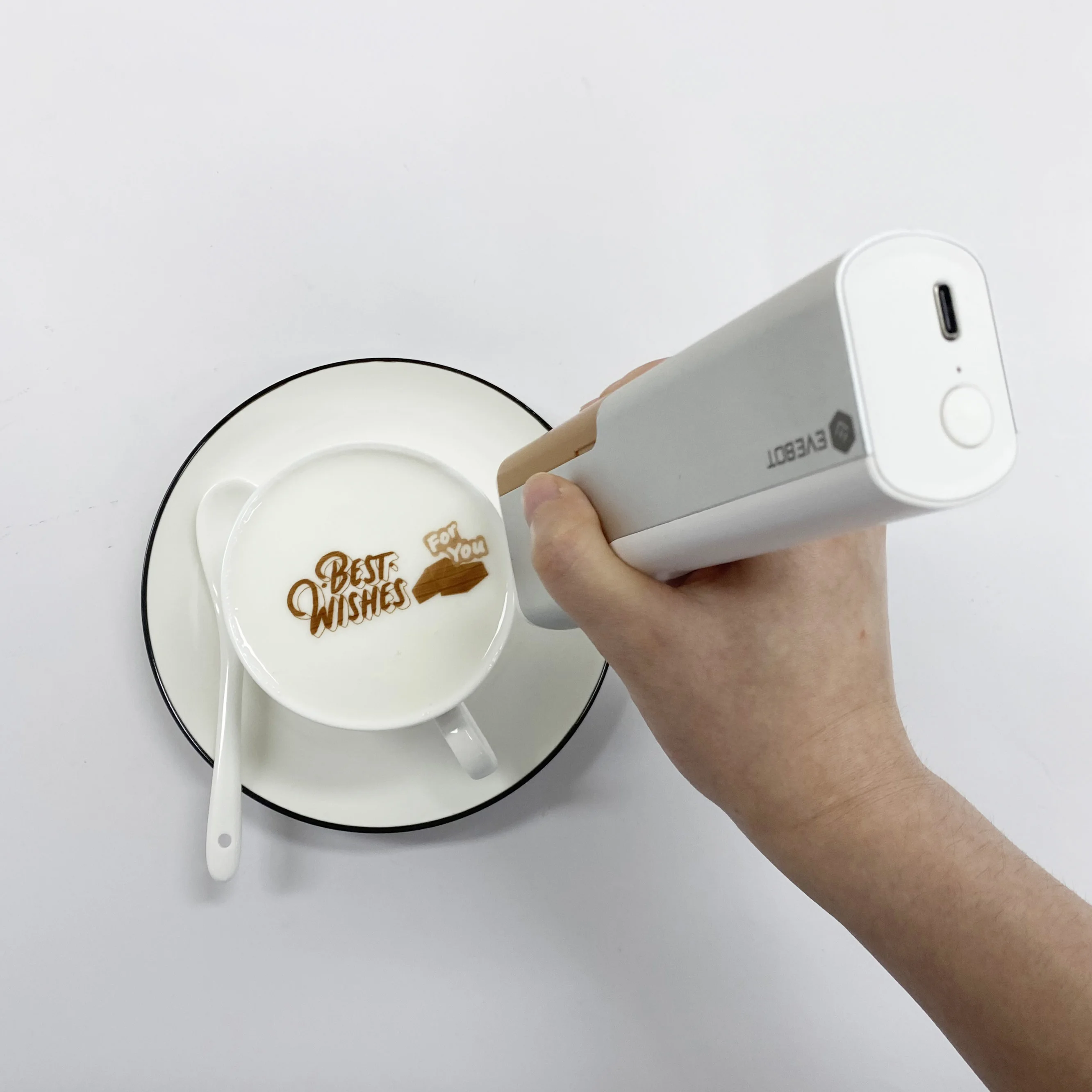 

EVEBOT DIY Handheld Inkjet Printer For Food Coffee Cake And Pastries Macaron Edible Portable Printer Pen Food Printing Machine