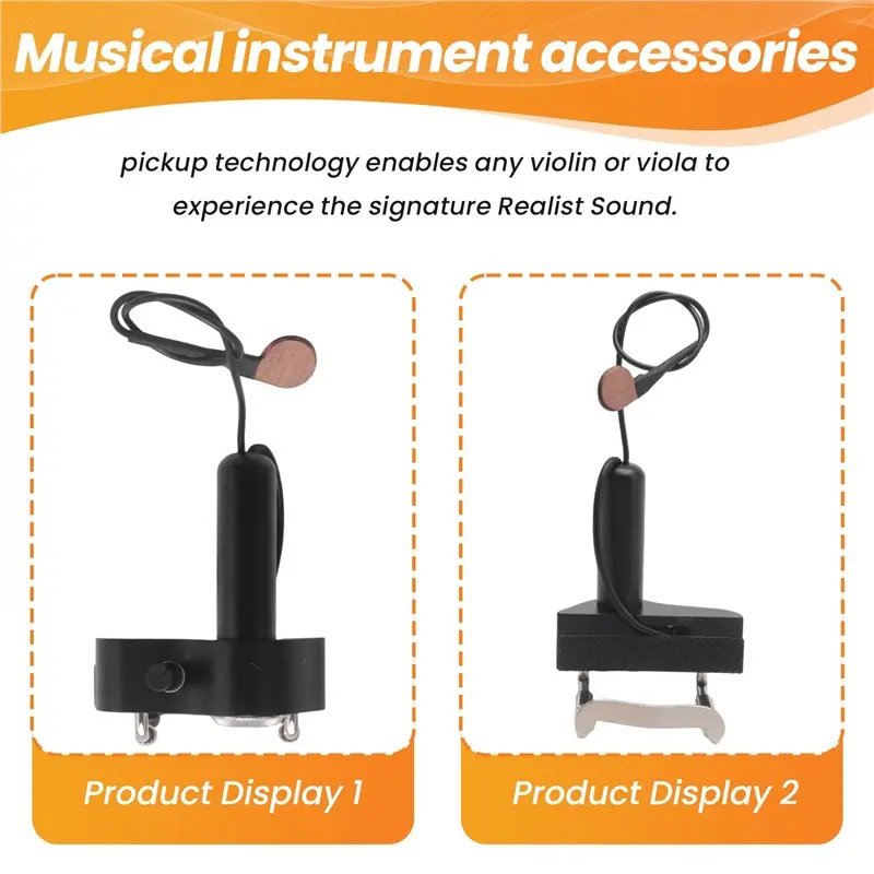 【New User-Coupon!】Pickup For Violin Electronic Organ Instant Authentic Acoustic Sound - Easy To Mount Adjusting Placement CV-17