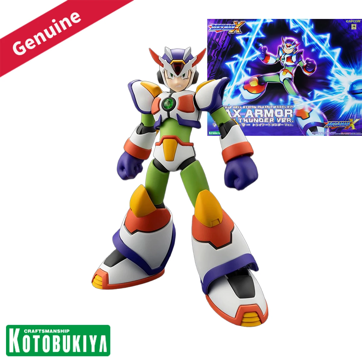 

Оригинальные комплекты моделей Kotobukiya Rockman X3 X Max Armor Triad Thunder Ver. Игровой персонаж в сборе, украшение модели действий