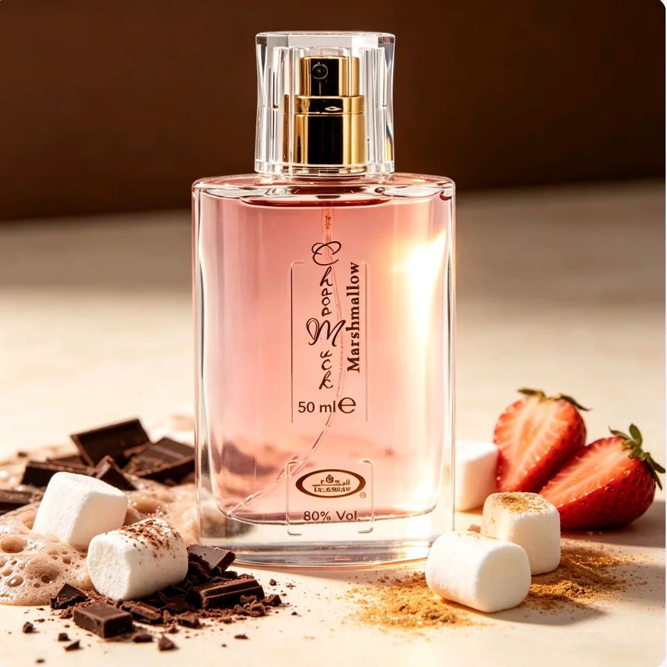 AL ‑ REHAB Choco Musk Marshmallow perfume, 50ML, sweet cotton candy flavor, lasting fragrance, cotton candy, chocolate, milk musk