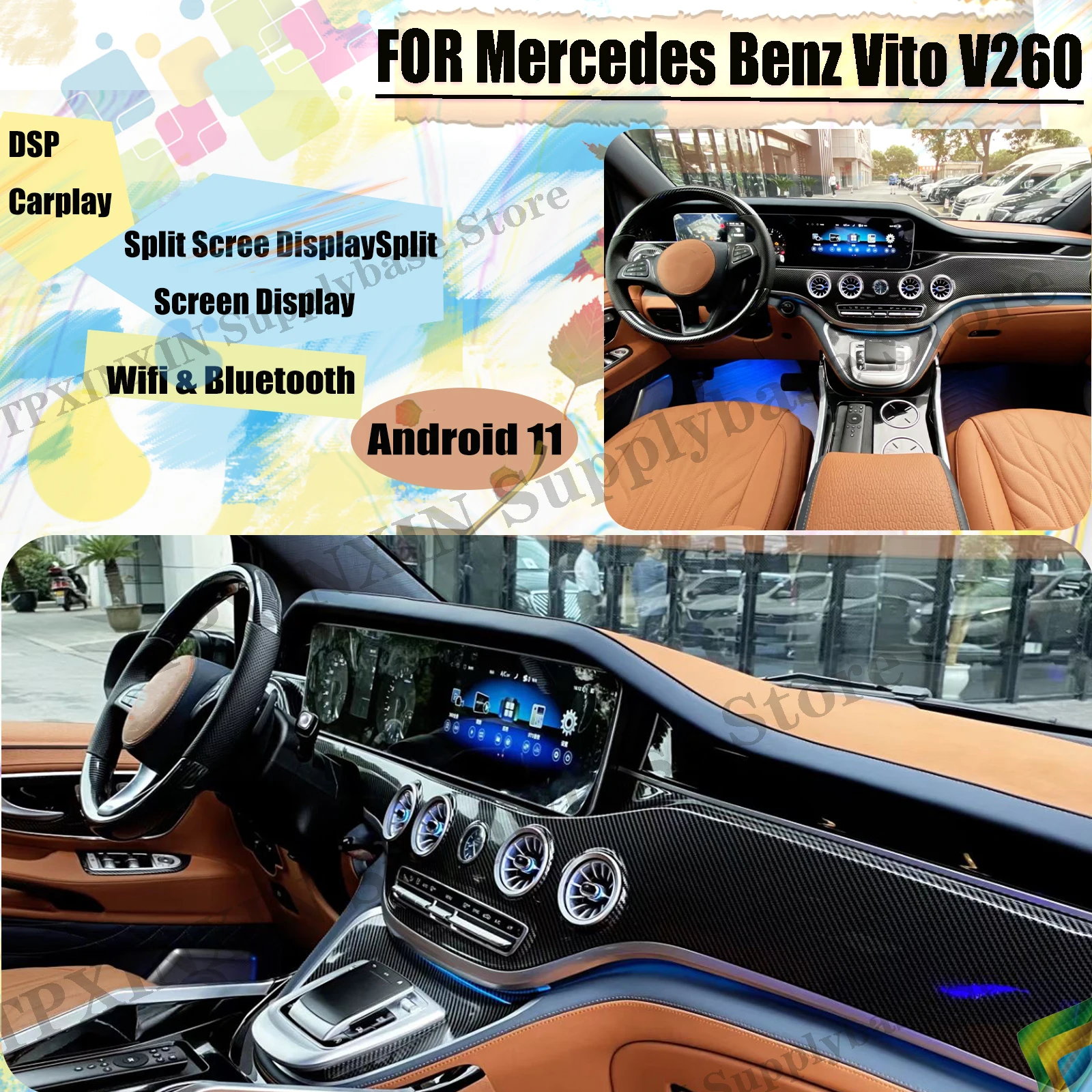 Car Radio Stereo Receiver Android For Mercedes Benz Vito V260  GPS Navigation Intelligent System Coche With Bluetooth Head Unit