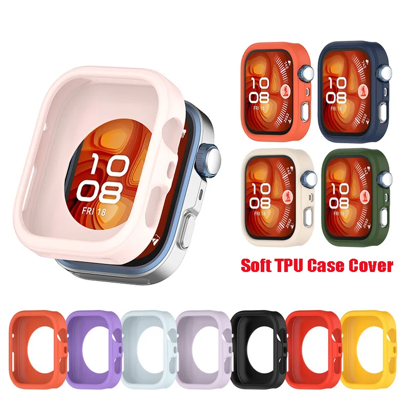 Soft TPU Case Cover For Huawei Watch Fit 4  / Fit4 Pro Candy Color Bumper Shell Protector Accessories