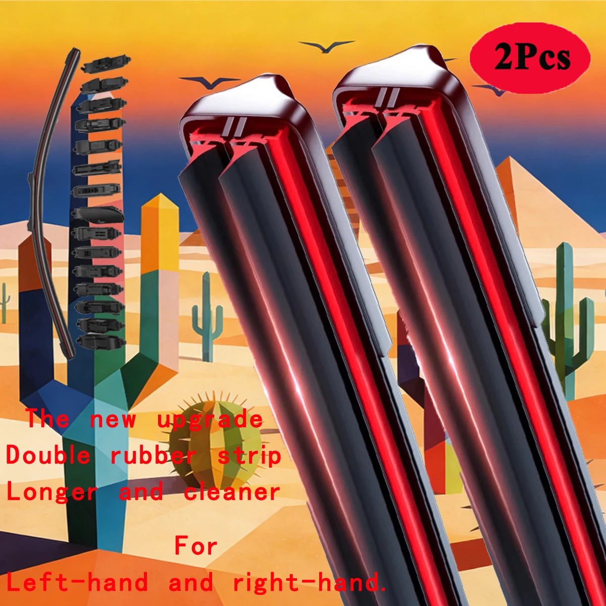 

For Chrysler 300 300M 300C LR LX LE Sedan 2000 2002 2004 2006 2008 2011 2015 2016 2018 2019 2022 Double Rubber Car Wiper Blades