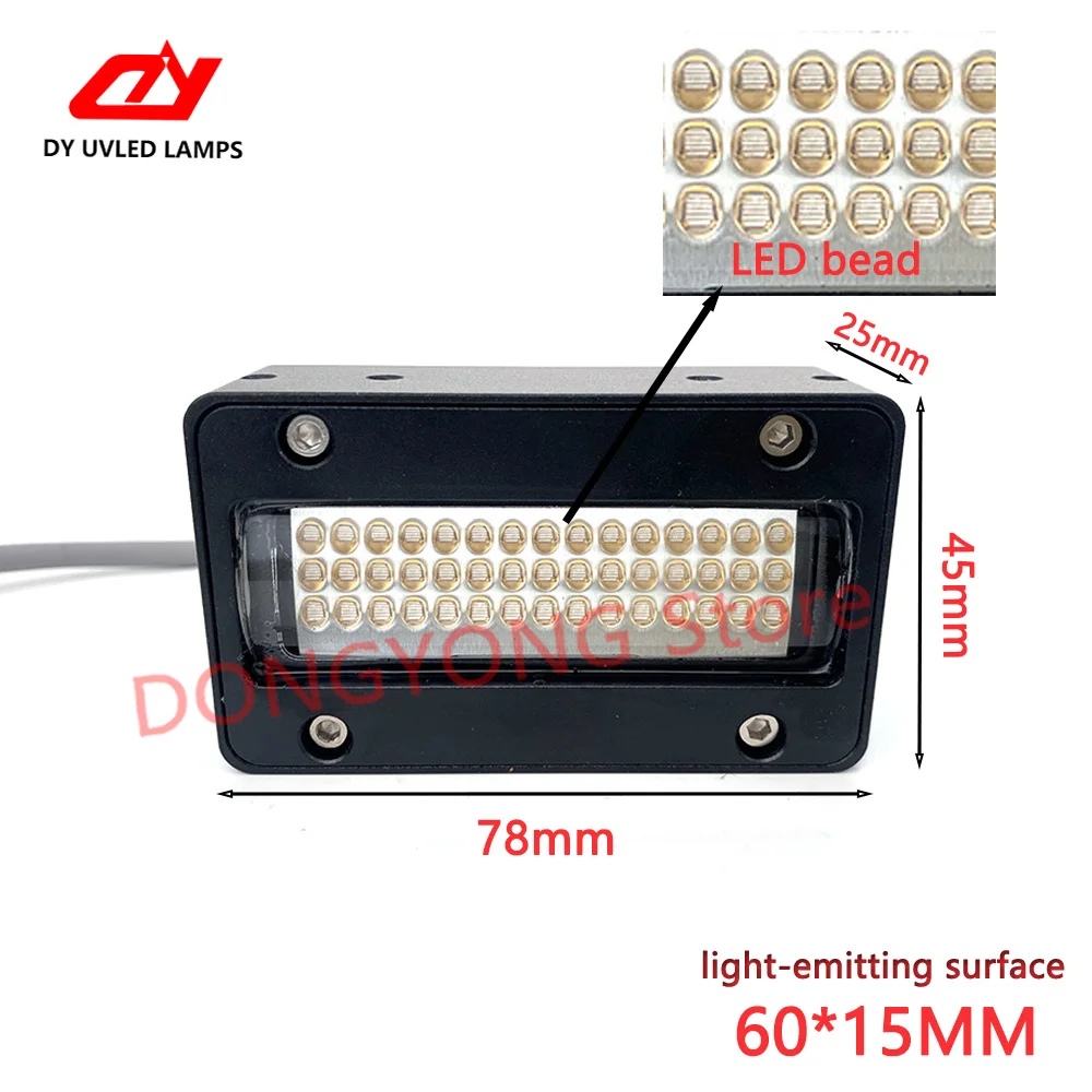 High-Power Water-Cooled UV LED Curing Lamp 395nm for Epson Du Series UV Flatbed Printer Ink Drying Lamp