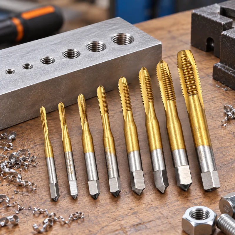HSS Metric Straight Flute Plug Tap M2/M2.5/M3/M3.5/M4/M5/M6/M8 Screw Thread Hand Tap for Metal Threading