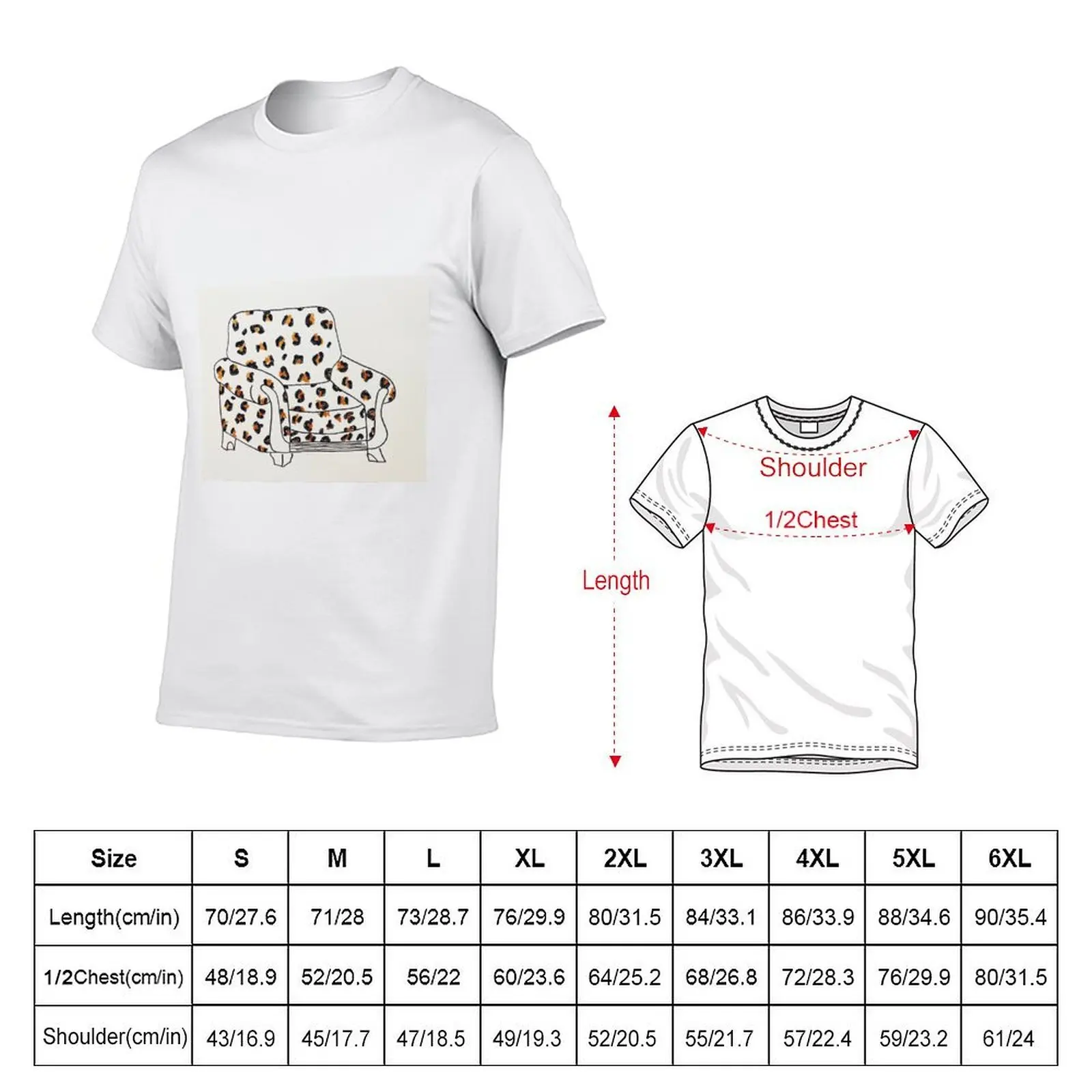 Cheetah Chair T-Shirt anime tshirt man t shirts graphic t shirts for man cotton T-shirt