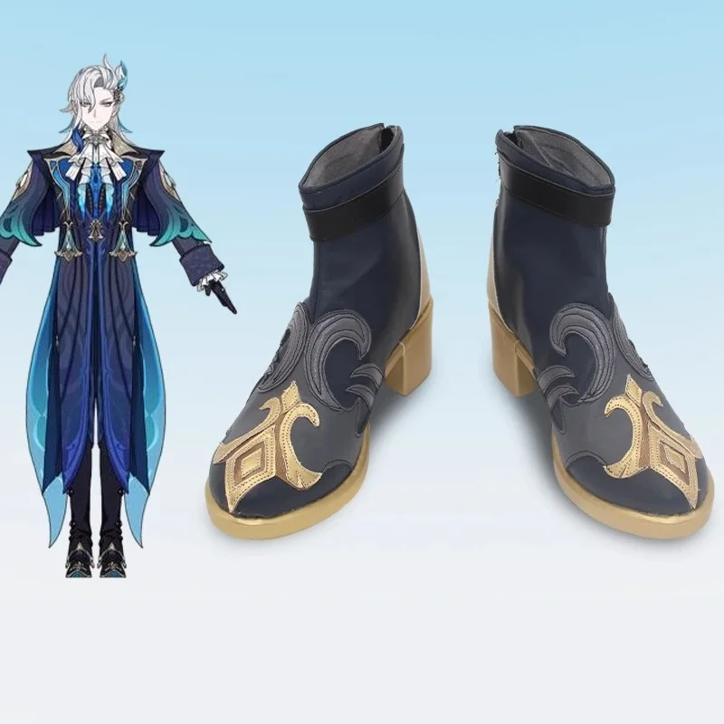 Fontaine Neu ville tte Cosplay Schuhe Mann Halloween Karneval maßge schneiderte Stiefel