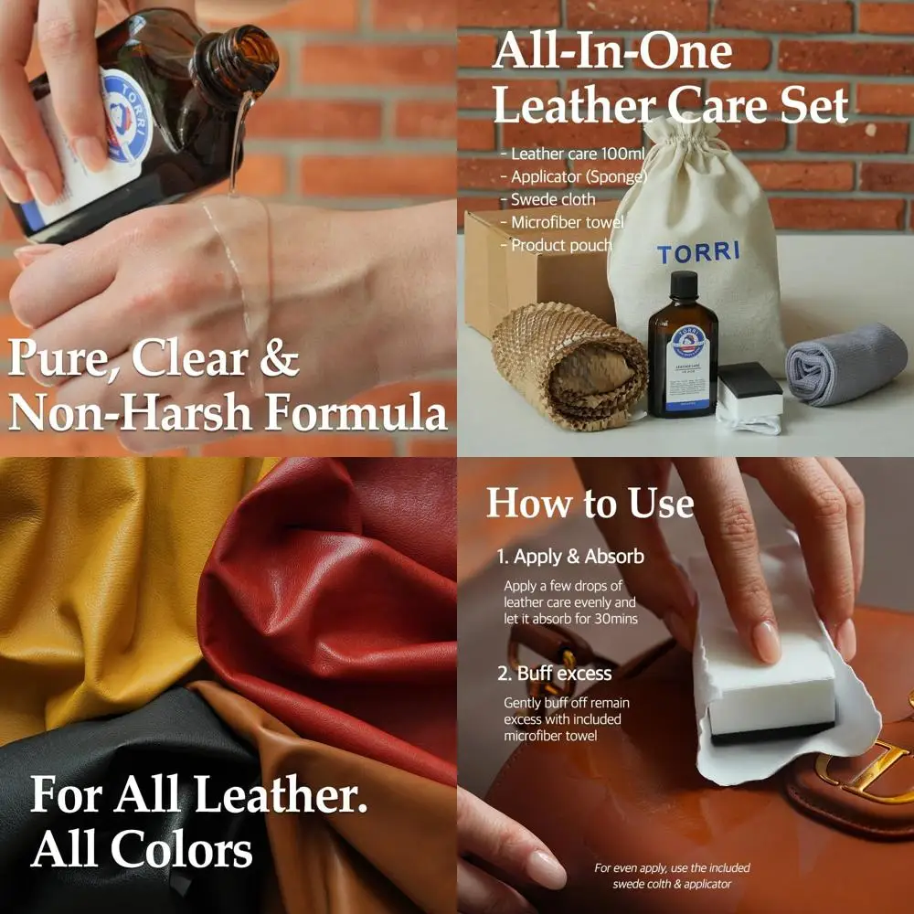 

Luxury Leather Care Kit: Revive Softness & Luster for Leather Accessories Safely