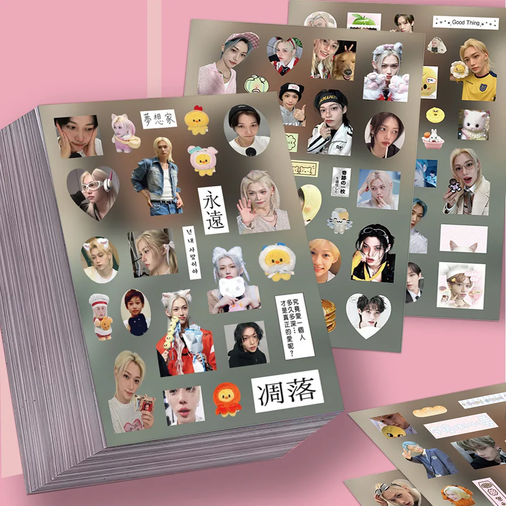 8 pegatinas nuevas de Stray Kids SKZOO, creativas, de película troquelada, Kpop, HyunJin, Felix, foto, ídolo, scooter, decoración para vasos, regalo