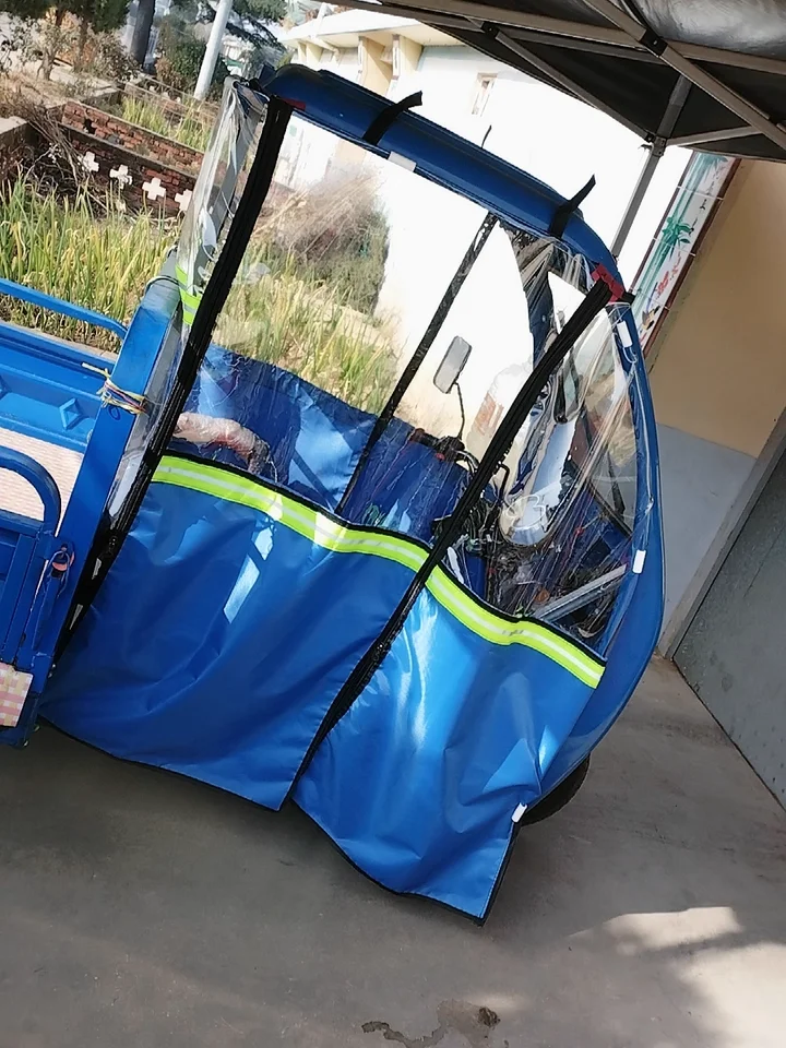Three-wheeled vehicle front windshield curtain left and right door curtains autumn and winter version