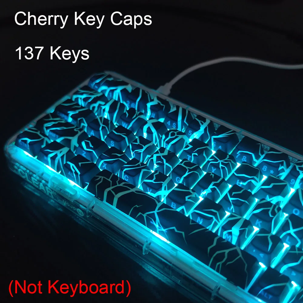 

Пользовательские колпачки для клавиш Cherry 137, набор колпачков для клавиш с профилем Lightning PBT, совместимый с игровой механической клавиатурой MX Switch