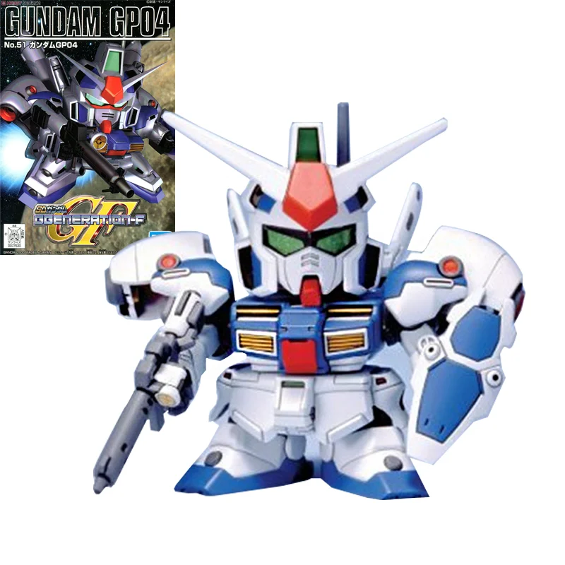 Original Genuine SD BB GG 51 RX-78 GP04 Gundam Gunpla Assembled Model Action Anime Figure Mobile Suit Gift Toy NEW For Children