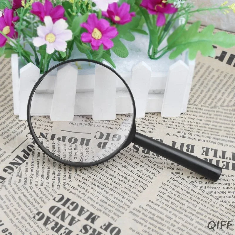 

90mm Handheld Magnifier 5X Reading Map Newspaper Glass Jewelry Loupe Mar28