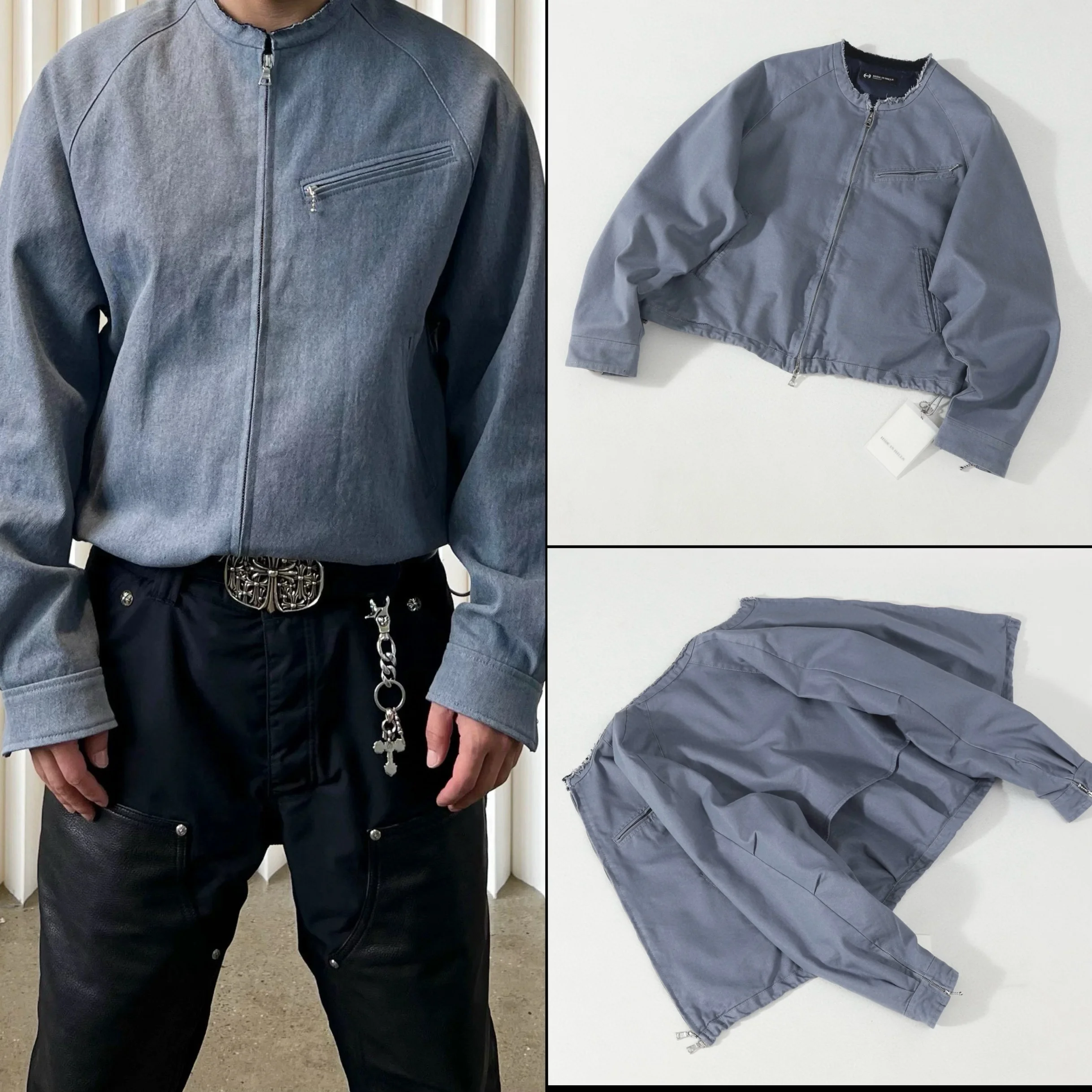 

Hide in Hills Zipper Denim Jaet Casual Loose Color ex Outerwear Youthful Vitali Sle Cotton Polyester Blend