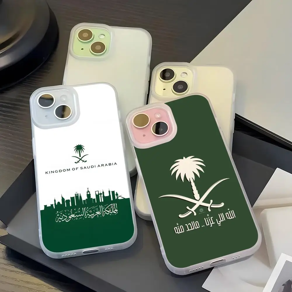Handyhülle mit Flagge von Saudi-Arabien für iPhone 16 Pro Max 11 13 12 14 15 Pro 7 8 Plus XR XS MAX 15Plus, stoßfeste Abdeckung