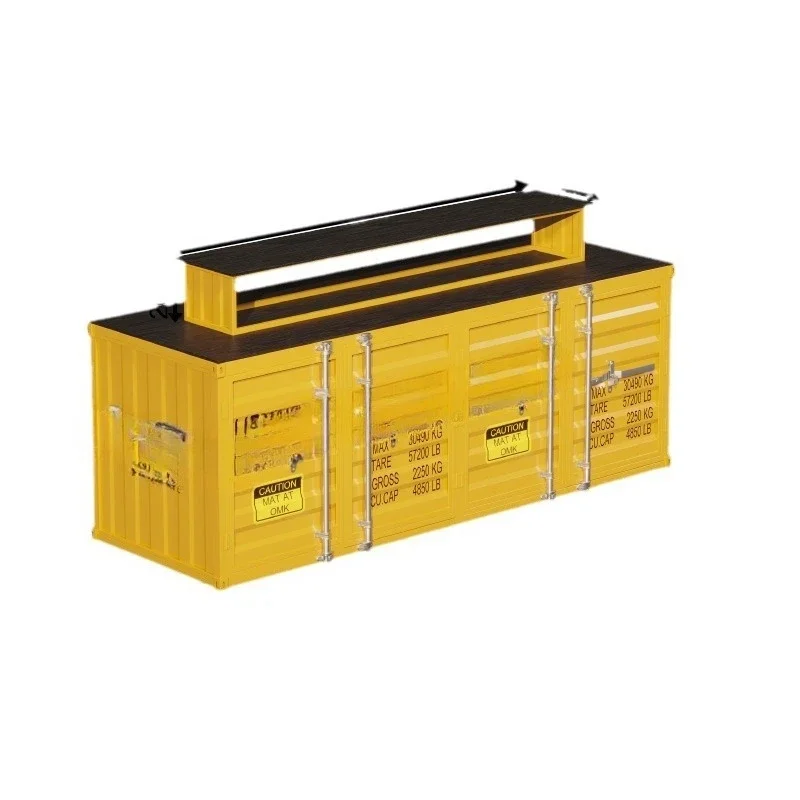 Industrial style Lego mid-island rack, porch locker