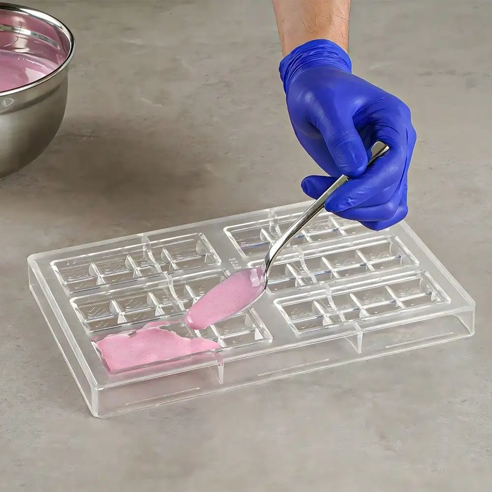 Beginner Friendly Plaid Chocolate Bar Mold, Clear Baking Tool for Home, Dessert Shop & Craft Workshop