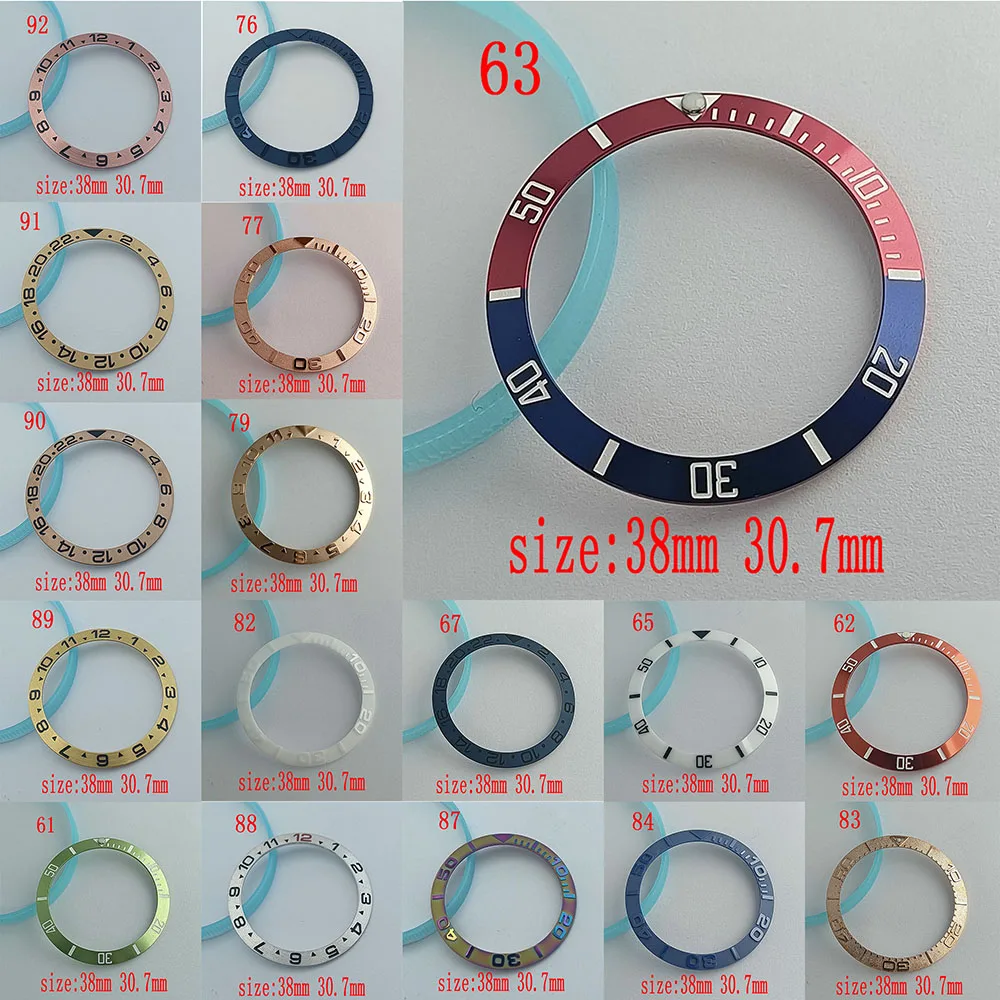 38mmx30.5mm aluminum bezel A variety of styles and colors suitable for a variety of watch ring parts