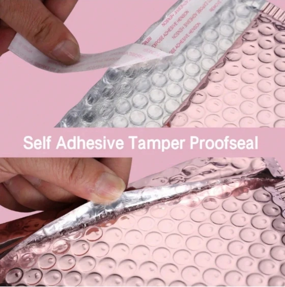 Sac à bulles en Film extrudé Rose Gold Co, emballage de Transport Express, sac de rangement étanche et résistant à la pression, 20 pièces/paquet