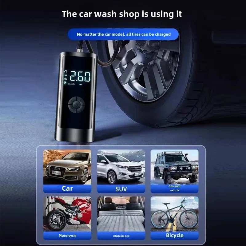 Portable Wireless Smart Digital Display Tire Inflator High Pressure Air Pump Wholesale Motorcycle Tire Inflation Pump