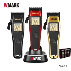 WMARK's new NG-X1 Men's hair clipper 10000 RPM magnetic caliper 3-color replaceable with charging base