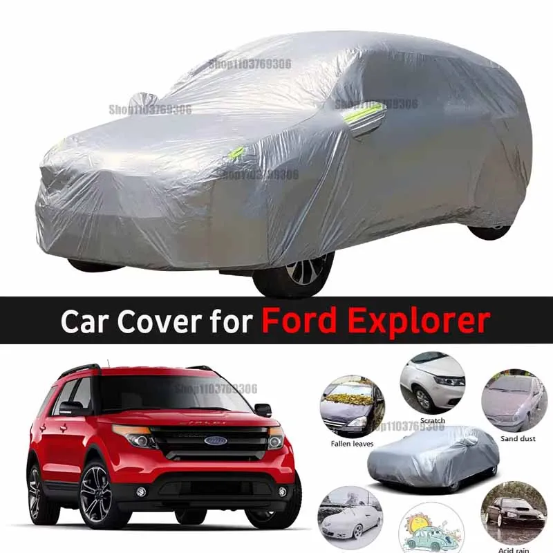 

For Ford Explorer 1991-2019 Car Cover Outdoor Anti-UV Sun Shade Rain Snow Frost Protector SUV Cover Dust Proof