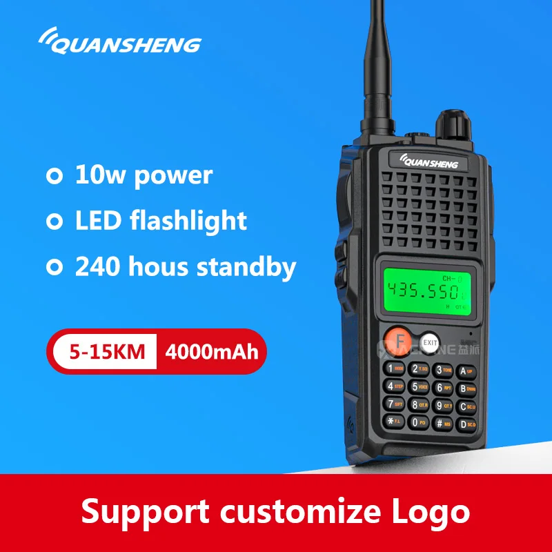 Quansheng TG-K10AT 10W Long Range Talkie Walkie UHF quansheng K10AT two way radio ham radio long range walkie talkie