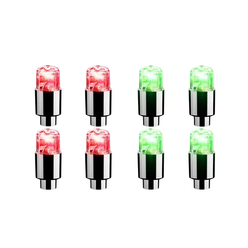 2/4/8 Stück Bunte LED-Radventillichter Motorrad Auto Radventilkappen Universelle Staubdichte Fahrradventilabdeckung