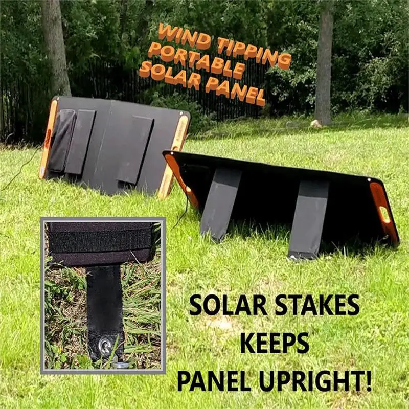 

Solar Panel Ground Stake Mounting Strap & Support Portable Heavy Duty Solar Panel Tilt Mount For Garden & Camping