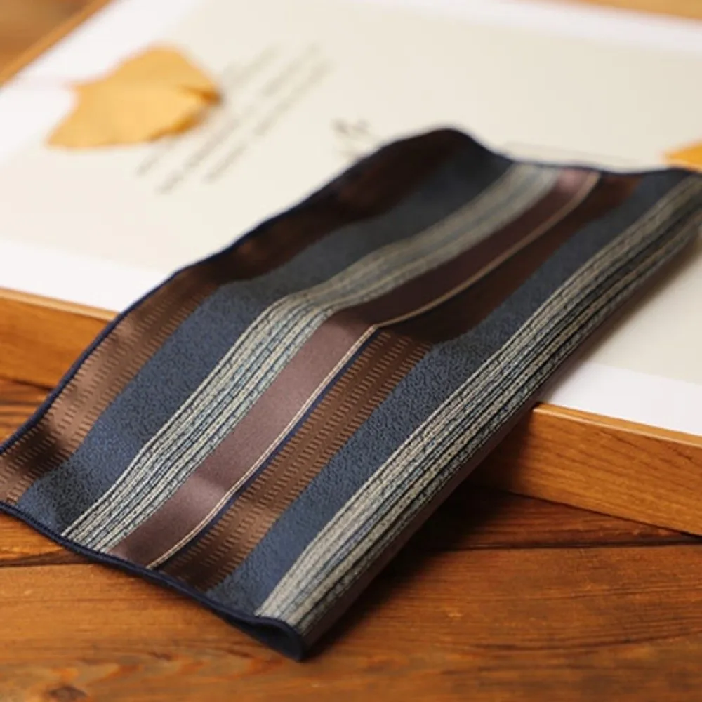 2-قطعة مجموعة الأزياء 8 سنتيمتر رابطة عنق مجموعة ضيق لينة مخطط ربطات العنق قابل للتعديل اليد تعادل دعوى جيب مربع ملابس الزفاف #2