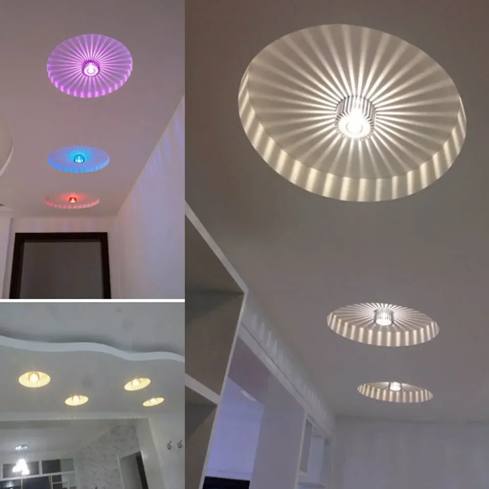 Hot 4 Colors LED 3W Sunflower Ceiling Light Lamp Business Lighting