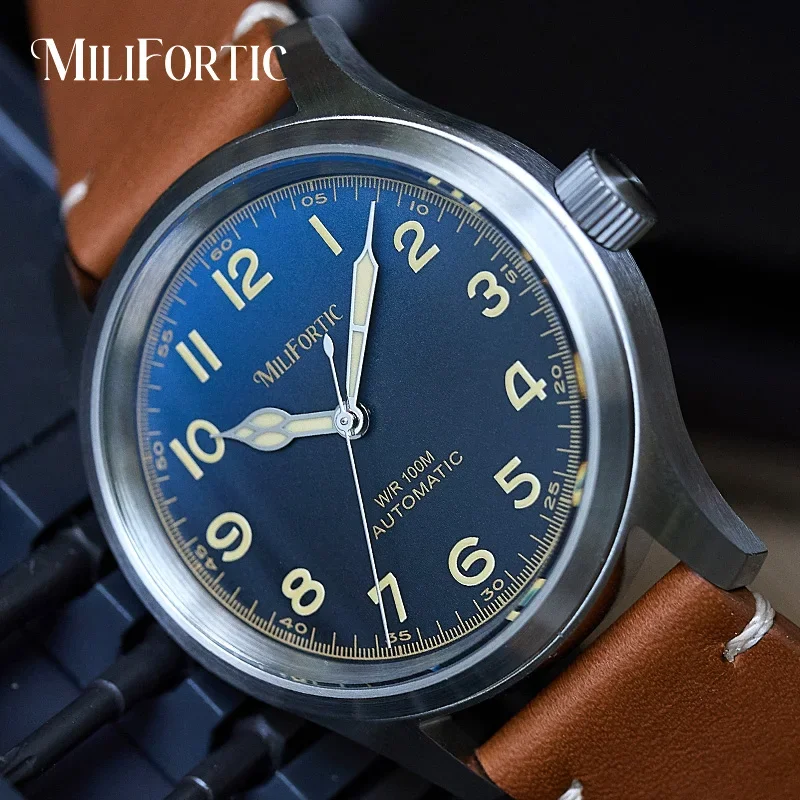 Milifortic Field Watch For Men Homage NH38 Movement Automatic Machinery Sapphire Glass Vintage Military Watches 100M Waterproof