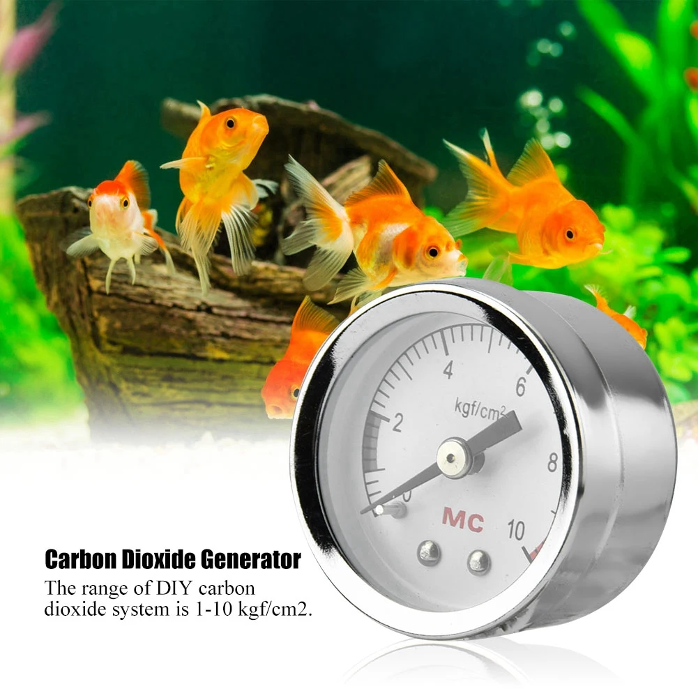 Carbon Dioxide Aquarium Fish Tank Pressure Gauge CO2 Air Gauge DIY Home Air Pressure Table