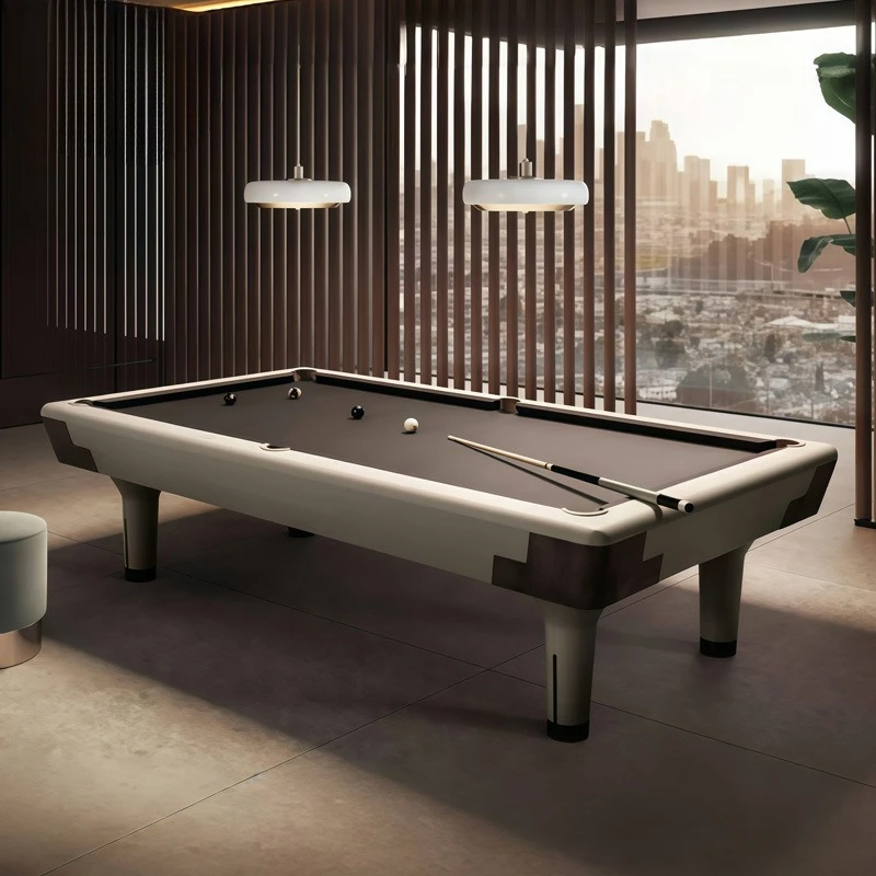 Household pool table light luxury American black eight fancy nine ball leather table