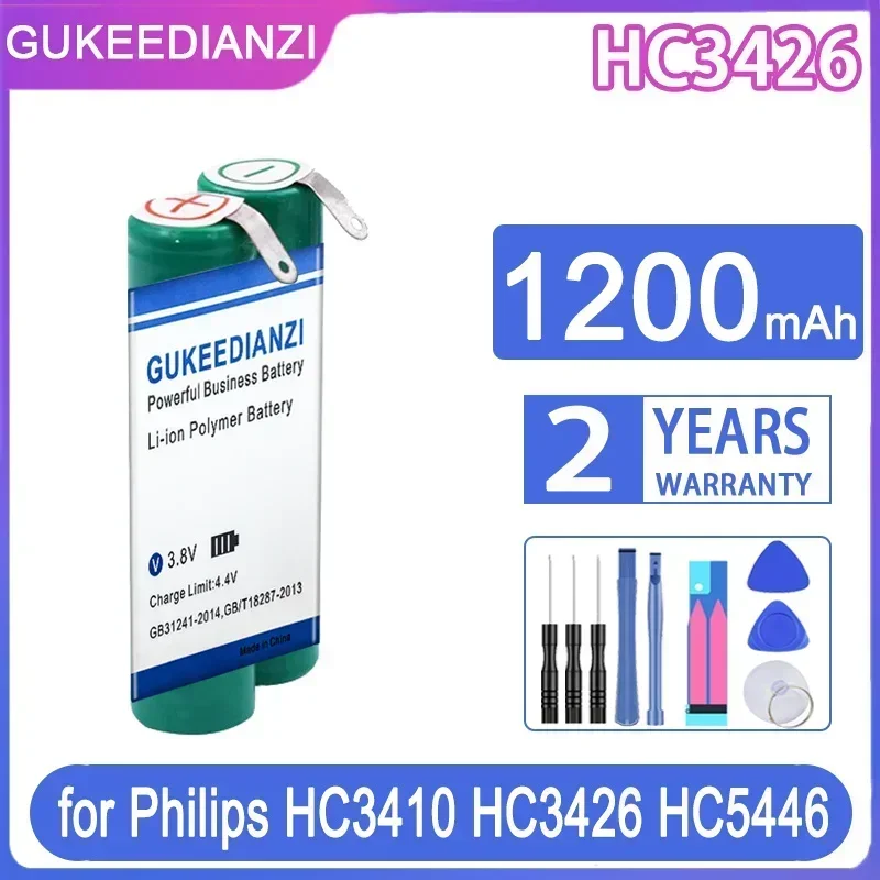 GUKEEDIANZI Replacement Battery 1200mAh for Philips HC3410 HC3426 HC5446 HC5447 HC5450 BT9290 QC5130 Electric Shaver