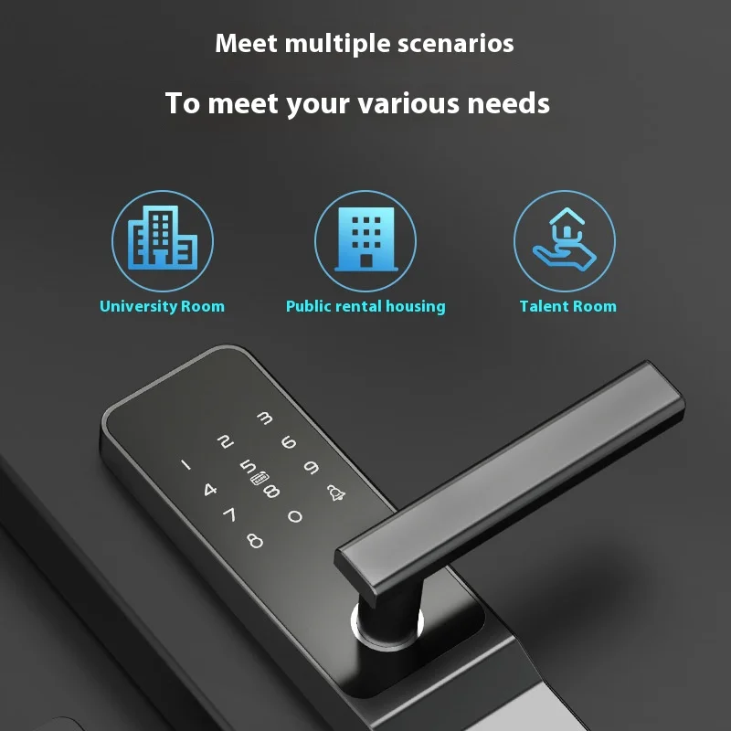 Smart Door Lock Anti Theft Door Electronic Lock Rental House Hotel with IC Card Remote APP Apartment Password Lock with Key