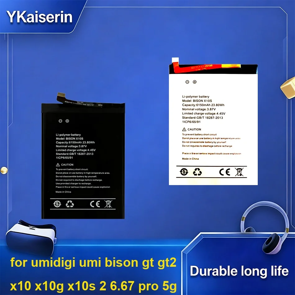 Mobile Phone Battery Safe 5000-6150mAh For Umidigi Umi Bison GT