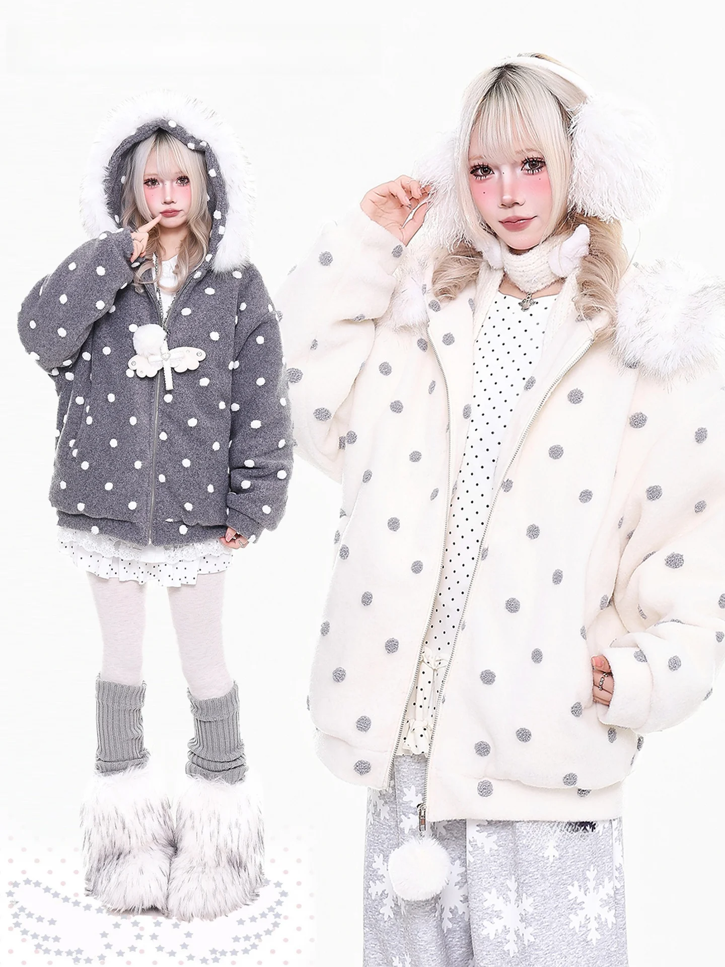 

Warm Thiened Cotton Jaet Women's Winter Casual Hooded Orange Jam YO Gentle Point Fur Collar Coat Tagkita Brand