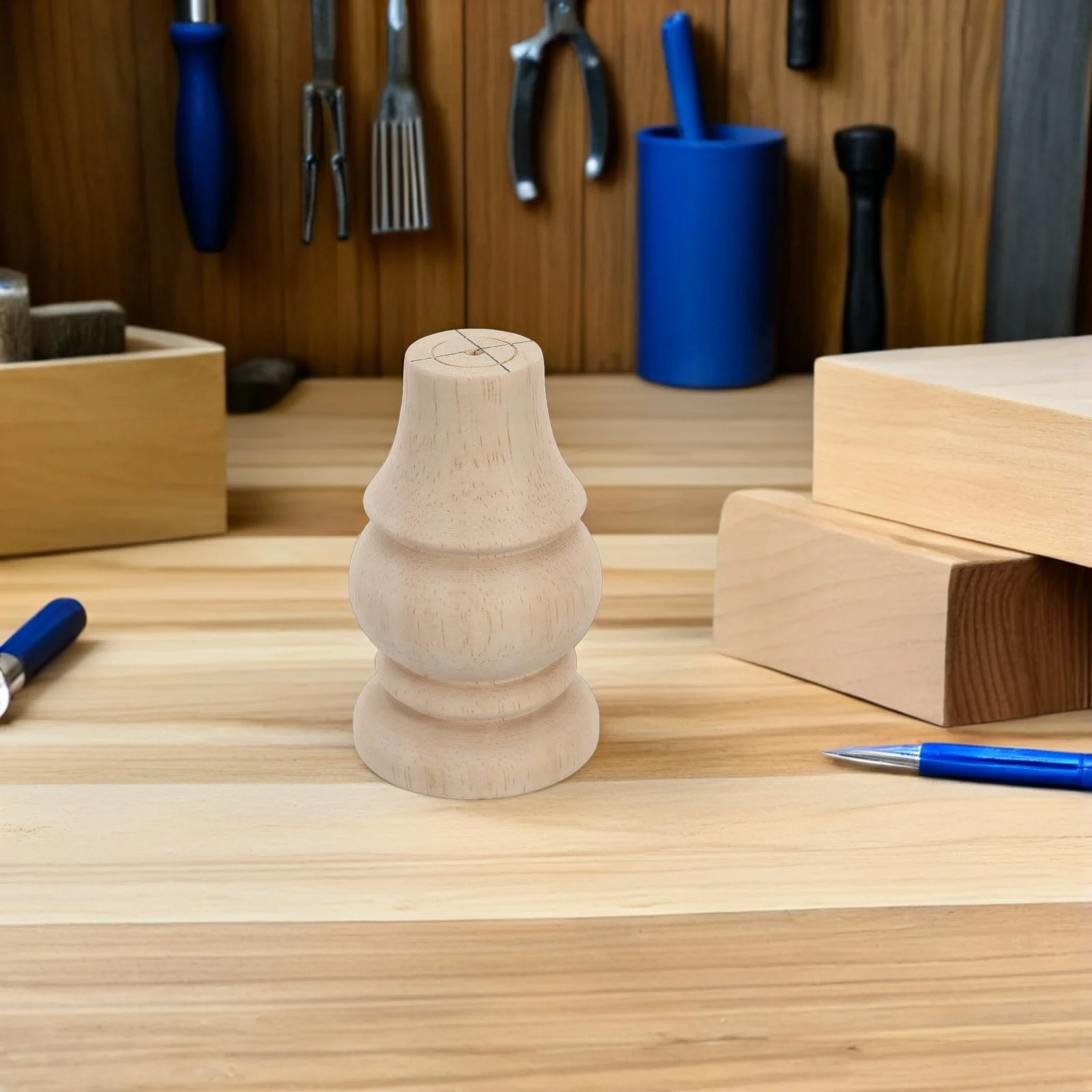 أرجل قطع الأثاث الخشبي على الطراز الفرنسي 3.93X2.36X2.36 "لأريكة طاولة خزانة السرير قوي الصلبة دعم استبدال الساقين