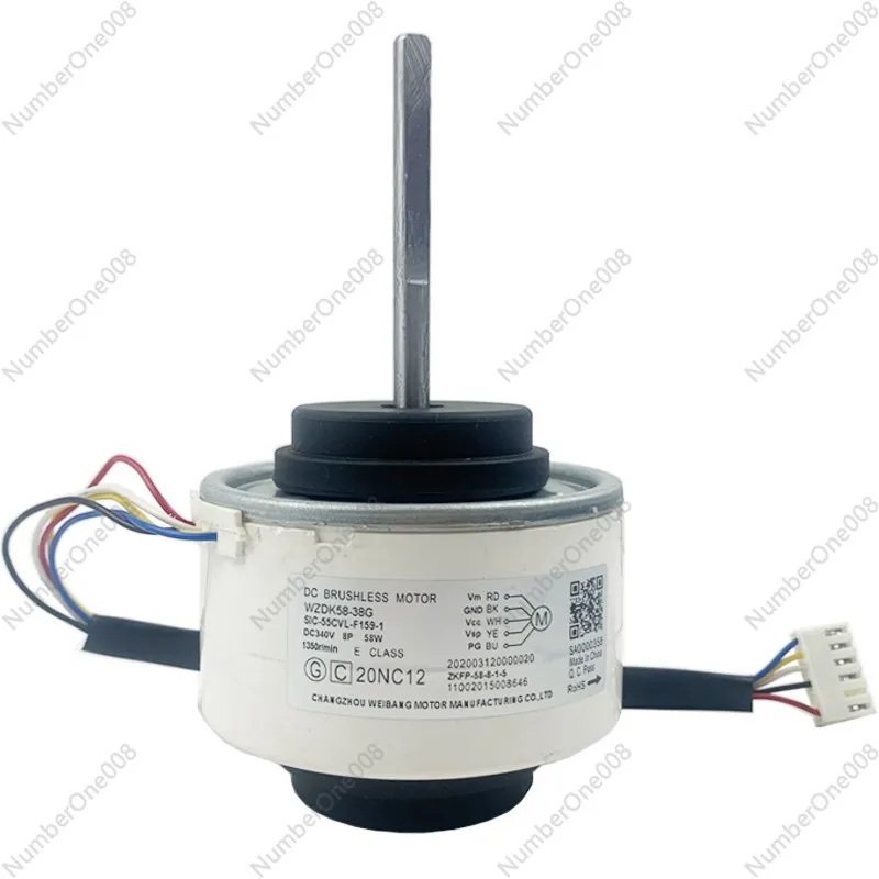 

Suitable for Midea air conditioner 3P frequency conversion on-hook DC internal motor WZDK58-38G internal fan motor New motor