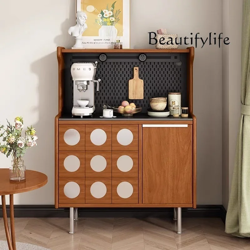 

X36 Nordic Medieval Dining Side Integrated Retro Tea Cabinet Storage Coffee Side Cabinet Living Room Solid Wood Cabinet