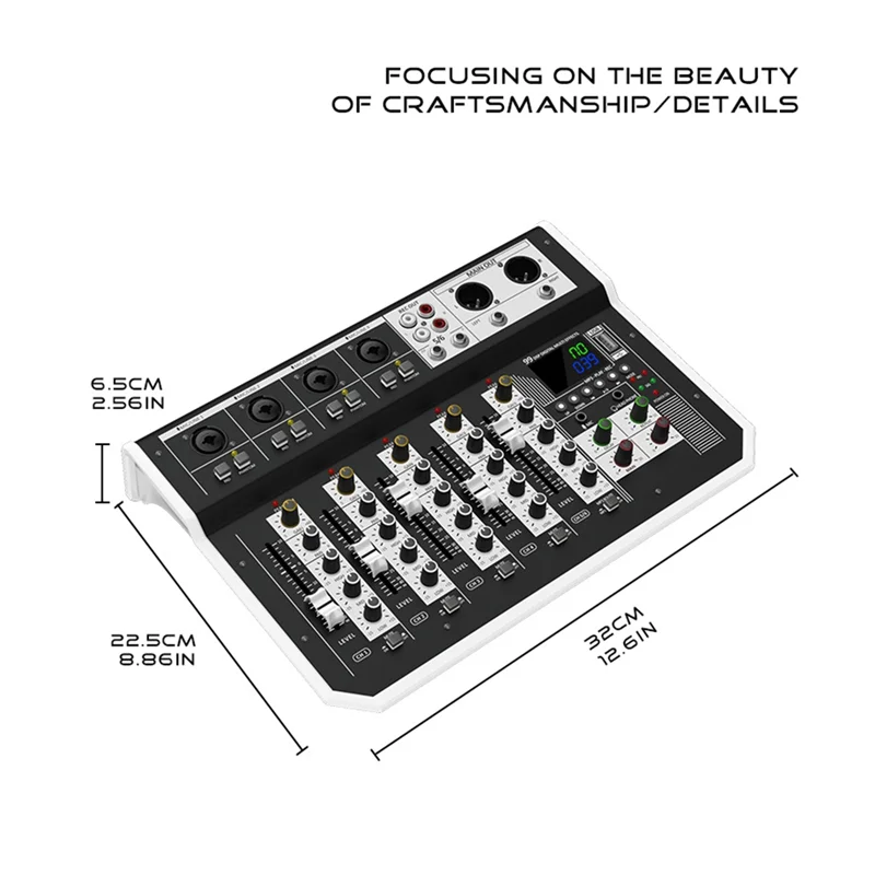 

Sound Mixing Console 99DSP Outdoor Audio Mixer With USB Interface Suitable For Stage Performance Wedding Conference Home