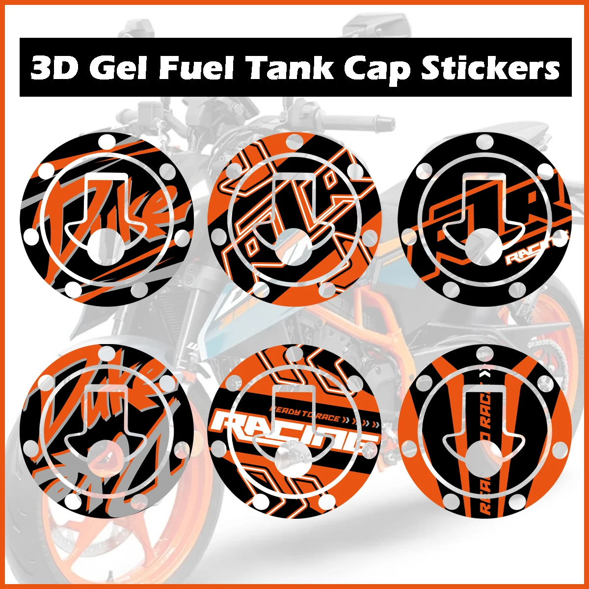 3D Gel Motorcycle Fuel Gas Tank Cap Cover Pad Stickers Moto Decal Accessories For KTM DUKE Duke 125 200 250 390 790 RC200 RC390