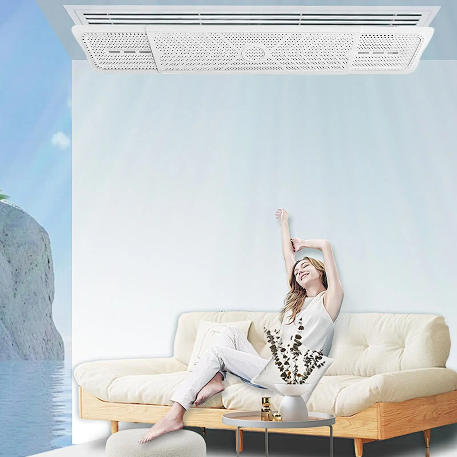 AC Air Deflector AC Window Baffle Adjustable Deflector Cover Redirector For Bedroom Sidewall Ceiling Registers Home