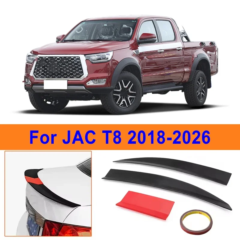 

For JAC T8 2018-2026 3-Section ABS Rear Trunk Spoiler 115-125cm Adjustable Sports Decor Top Wing Car Exterior Parts