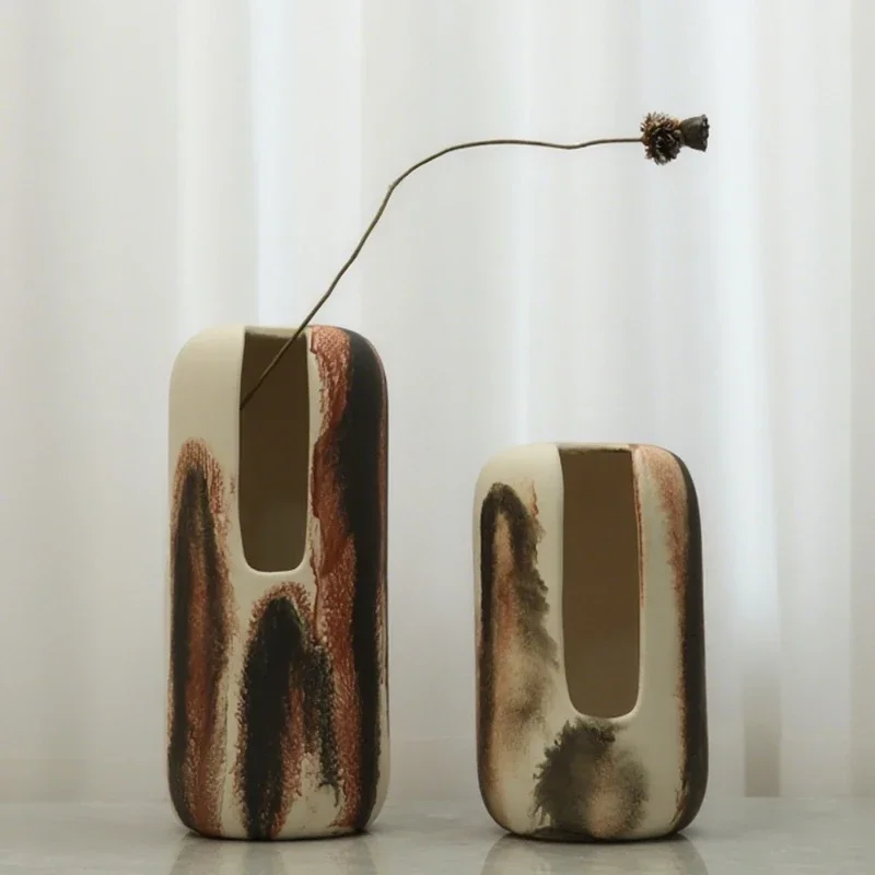 

Zen ornaments mottled old coarse pottery jars